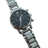Armani Exchange Watches for Men – Silver Stainless Steel Chronograph with Black Dial