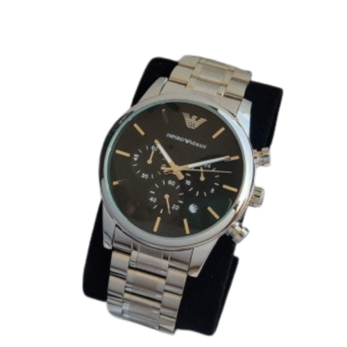 Armani exchange watches for men - it’s come with stainless steel strap with black dial