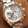 MK watches for women with rose gold and silver strap