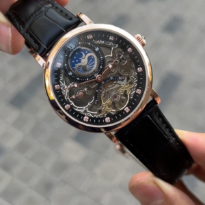 Patek Philippe Skeleton Leather Black Premium